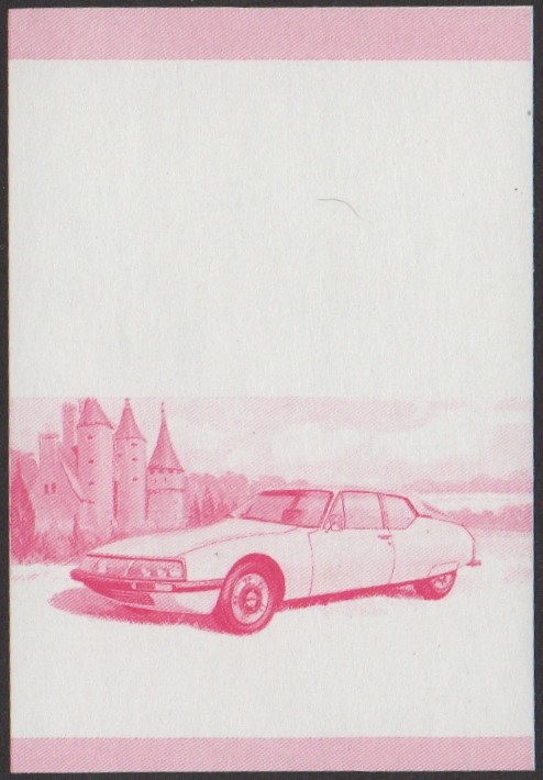Nui 2nd Series $1.10 1972 Citroën-Maserati S.M. Coupe Automobile Stamp Red Stage Color Proof
