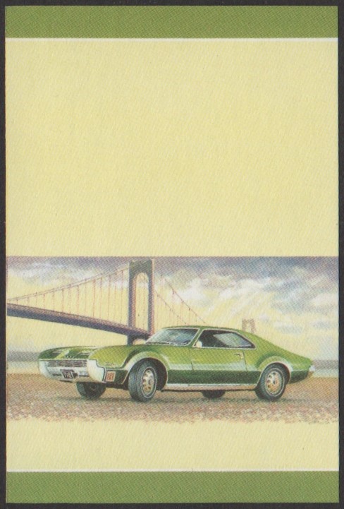 Nui 2nd Series 15c 1966 Oldsmobile Toronado Automobile Stamp All Colors Stage Color Proof