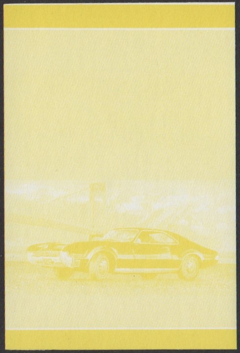 Nui 2nd Series 15c 1966 Oldsmobile Toronado Automobile Stamp Yellow Stage Color Proof