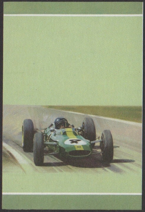 Nui 2nd Series 40c 1963 Lotus-Climax GP MK 25 Automobile Stamp All Colors Stage Color Proof