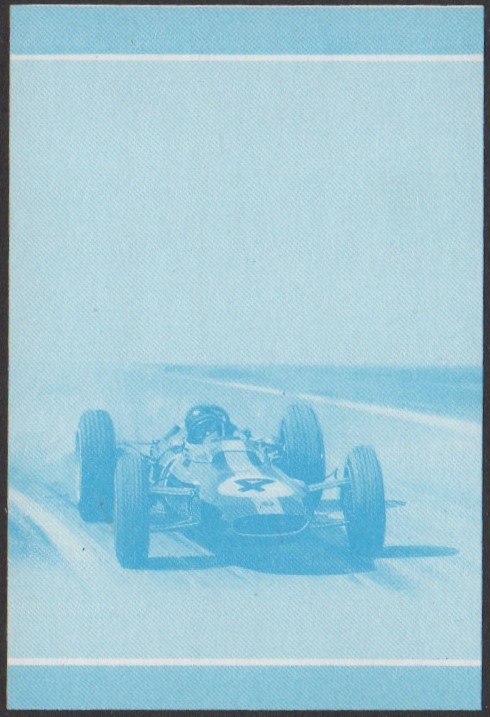 Nui 2nd Series 40c 1963 Lotus-Climax GP MK 25 Automobile Stamp Blue Stage Color Proof