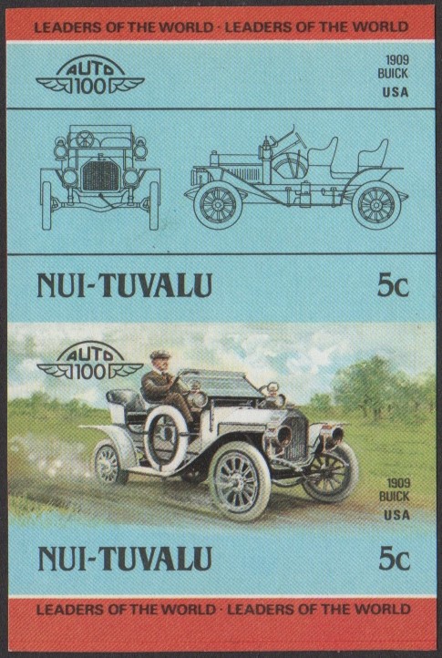 Nui 2nd Series 5c 1909 Buick Automobile Stamp Final Stage Color Proof