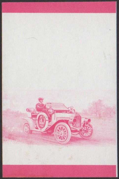 Nui 2nd Series 5c 1909 Buick Automobile Stamp Red Stage Color Proof
