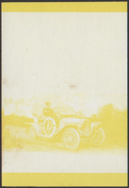 Nui 2nd Series 5c 1909 Buick Automobile Stamp Yellow Stage Color Proof