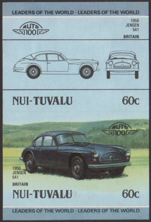 Nui 2nd Series 60c 1956 Jensen 541 Automobile Stamp Final Stage Color Proof