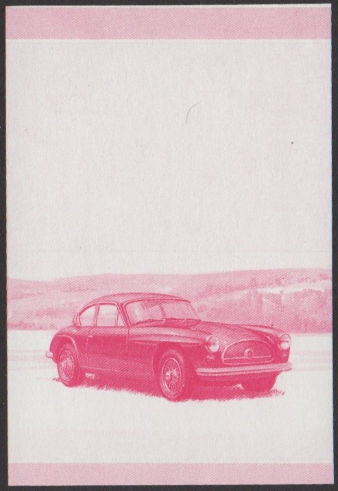 Nui 2nd Series 60c 1956 Jensen 541 Automobile Stamp Red Stage Color Proof
