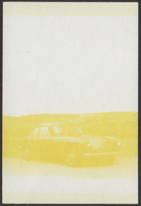 Nui 2nd Series 60c 1956 Jensen 541 Automobile Stamp Yellow Stage Color Proof