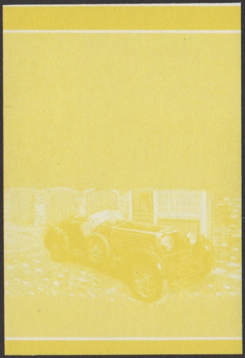 Nui 2nd Series 90c 1924 Hispano-Suiza H6 Boulogne Automobile Stamp Yellow Stage Color Proof