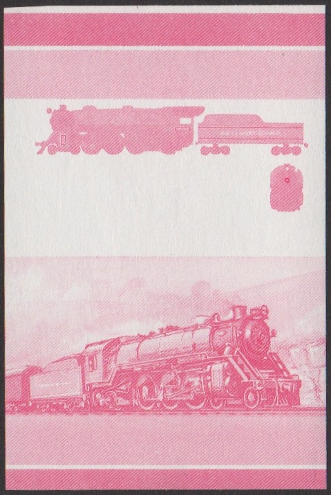 Nui 2nd Series $1.00 1927 B&O President Class 4-6-2 Locomotive Stamp Red Stage Color Proof