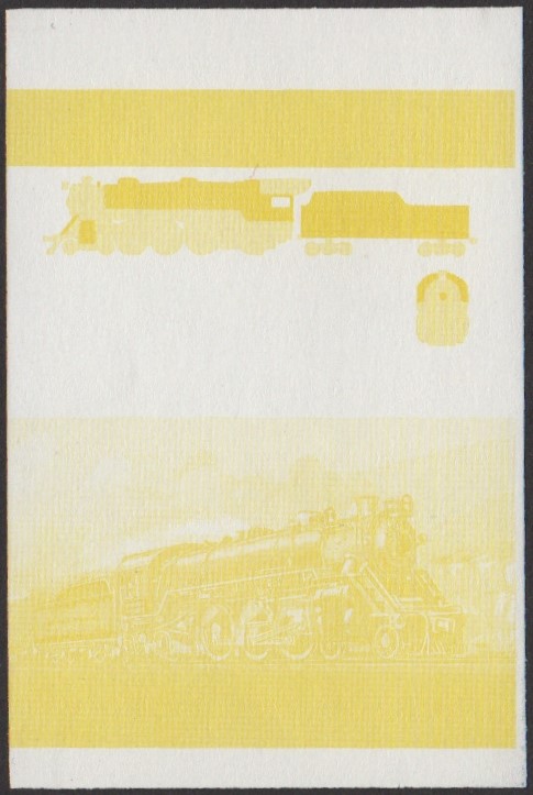 Nui 2nd Series $1.00 1927 B&O President Class 4-6-2 Locomotive Stamp Yellow Stage Color Proof