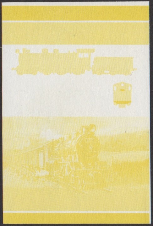 Nui 2nd Series 5c 1911 Class 8800 4-6-0 Locomotive Stamp Yellow Stage Color Proof