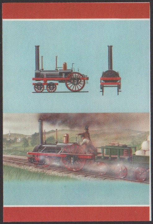 Nui 3rd Series $1.00 1832 Mohawk & Hudson Railroad Experiment 4-2-0 Locomotive Stamp All Colors Stage Color Proof