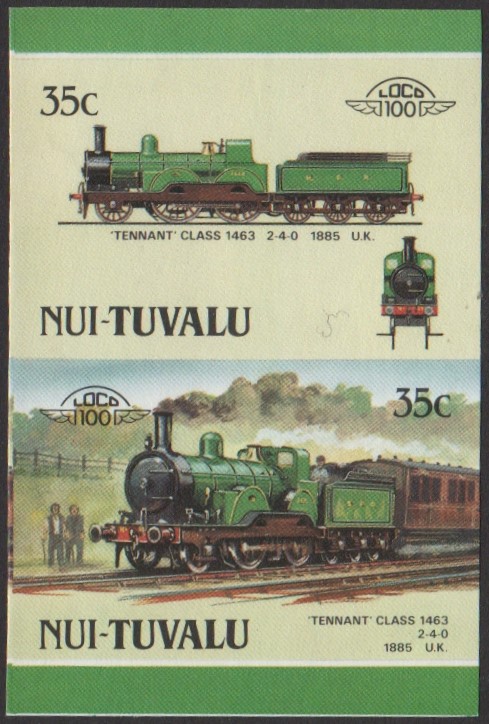 Nui 3rd Series 35c 1885 Tennant Class 1463 2-4-0 Locomotive Stamp Final Stage Color Proof