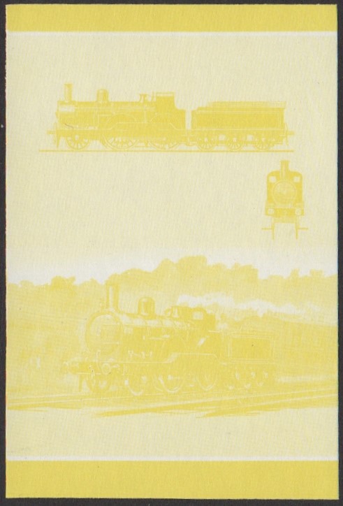 Nui 3rd Series 35c 1885 Tennant Class 1463 2-4-0 Locomotive Stamp Yellow Stage Color Proof