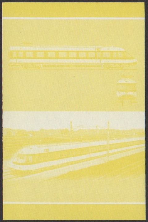Nui 3rd Series 60c 1973 D.B. Class ET403 4-car set Locomotive Stamp Yellow Stage Color Proof