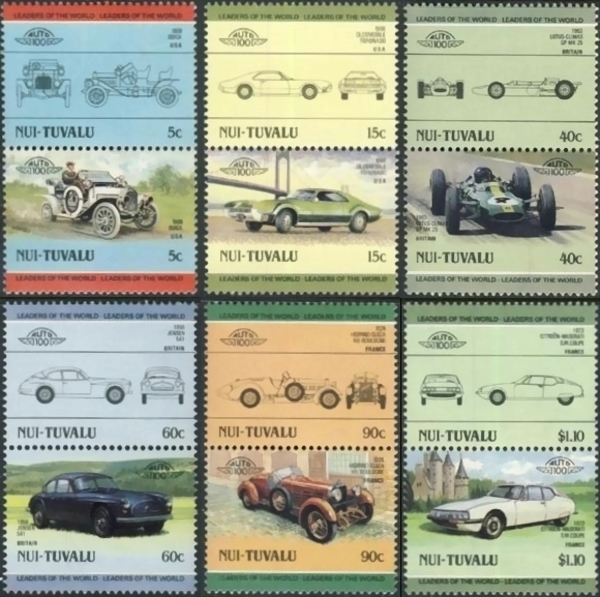 1985 Nui Leaders of the World, Automobiles (2nd series) Stamps