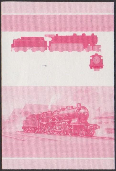 Nukufetau 1st Series 10c 1923 Nord Super Pacific 4-6-2 Locomotive Stamp Red Stage Color Proof