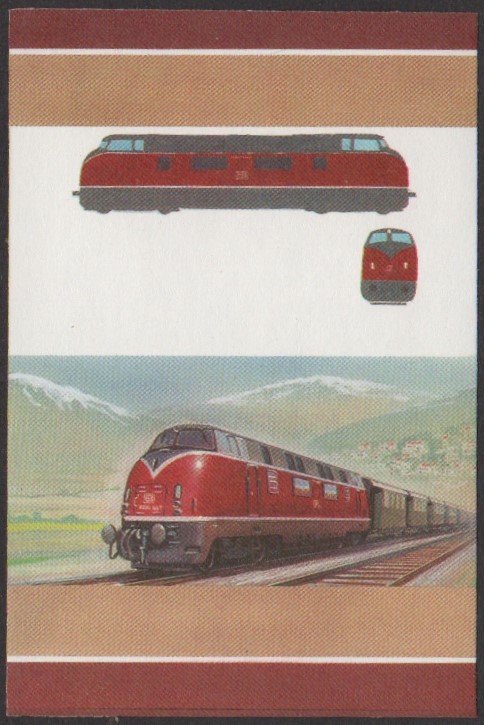 Nukufetau 1st Series 60c 1953 D.B. Class V200 B-B Locomotive Stamp All Colors Stage Color Proof