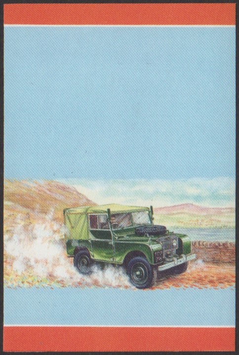 Nukufetau 2nd Series $1.50 1950 Land Rover Model 80 Automobile Stamp All Colors Stage Color Proof