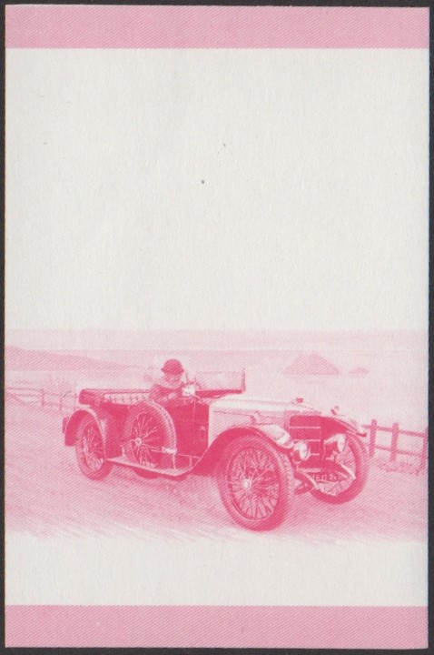 Nukufetau 2nd Series 10c 1911 Vauxhall Prince Henry Automobile Stamp Red Stage Color Proof