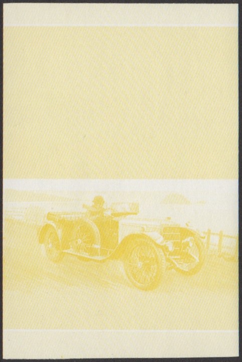 Nukufetau 2nd Series 10c 1911 Vauxhall Prince Henry Automobile Stamp Yellow Stage Color Proof