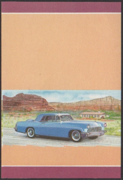 Nukufetau 2nd Series 15c 1956 Lincoln Continental Mark II Automobile Stamp All Colors Stage Color Proof
