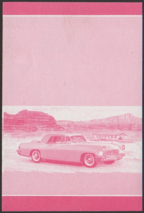 Nukufetau 2nd Series 15c 1956 Lincoln Continental Mark II Automobile Stamp Red Stage Color Proof