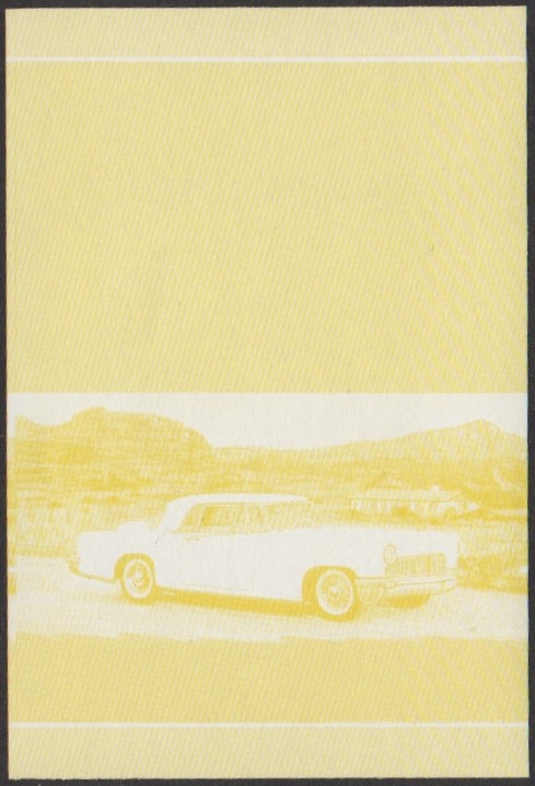 Nukufetau 2nd Series 15c 1956 Lincoln Continental Mark II Automobile Stamp Yellow Stage Color Proof