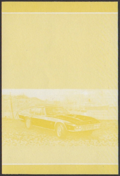 Nukufetau 2nd Series 50c 1967 Monteverdi Automobile Stamp Yellow Stage Color Proof