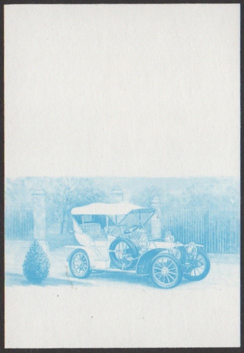 Nukufetau 2nd Series 5c 1904 Mercedes 28 PS Automobile Stamp Blue Stage Color Proof