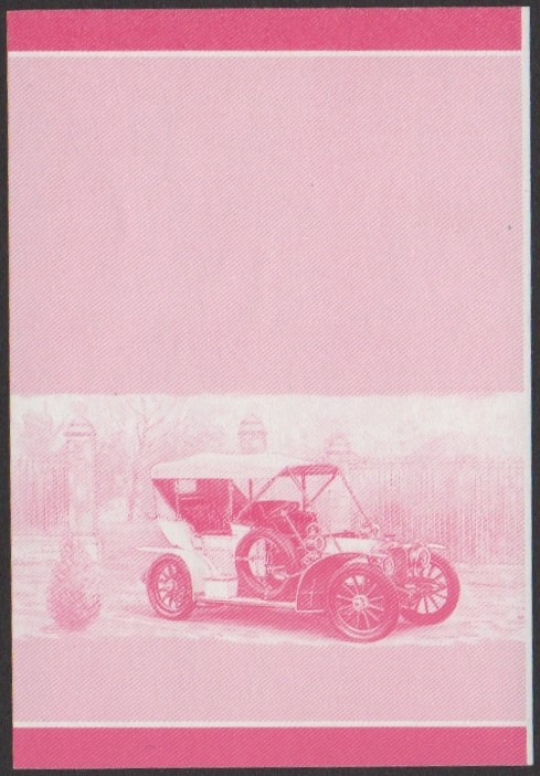 Nukufetau 2nd Series 5c 1904 Mercedes 28 PS Automobile Stamp Red Stage Color Proof