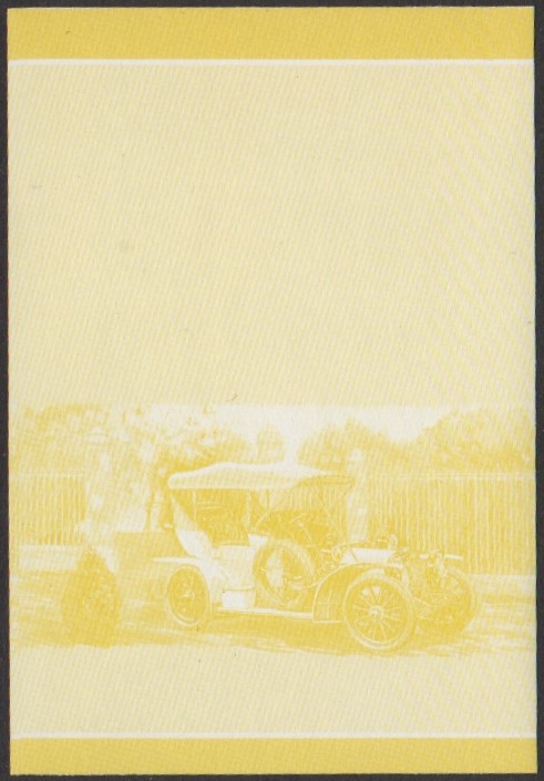Nukufetau 2nd Series 5c 1904 Mercedes 28 PS Automobile Stamp Yellow Stage Color Proof