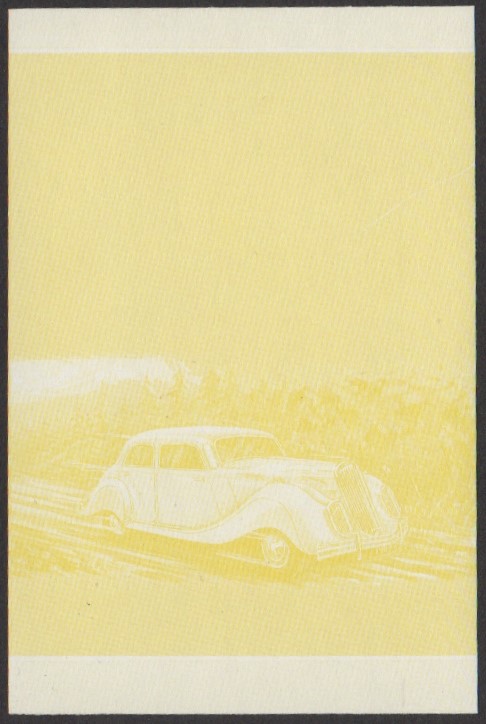 Nukufetau 2nd Series 60c 1938 Panhard Dynamic Automobile Stamp Yellow Stage Color Proof