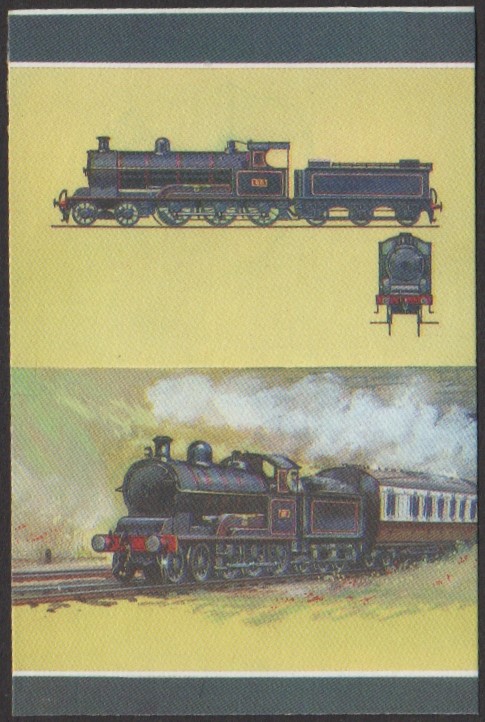 Nukufetau 3rd Series 10c 1905 LNWR Experiment Class 4-6-0 Locomotive Stamp All Colors Stage Color Proof