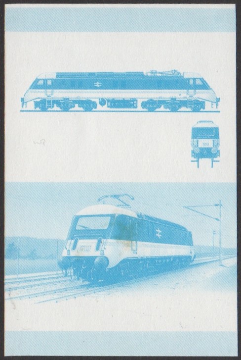 Nukufetau 3rd Series 30c 1987 BR Class 89 No. 89 001 Co-Co Locomotive Stamp Blue Stage Color Proof