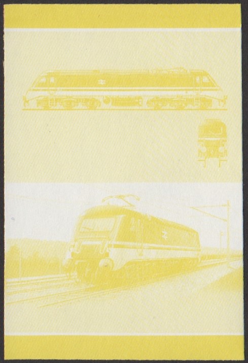 Nukufetau 3rd Series 30c 1987 BR Class 89 No. 89 001 Co-Co Locomotive Stamp Yellow Stage Color Proof