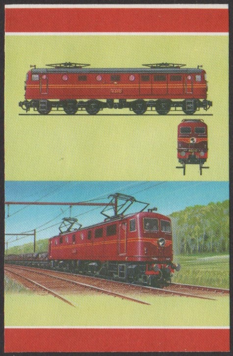 Nukufetau 3rd Series 50c 1956 New South Wales Government Railways Class 46 Co-Co Locomotive Stamp All Colors Stage Color Proof