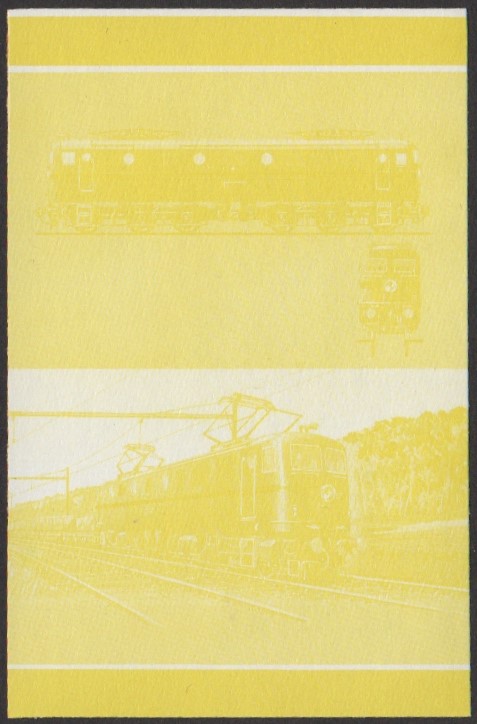 Nukufetau 3rd Series 50c 1956 New South Wales Government Railways Class 46 Co-Co Locomotive Stamp Yellow Stage Color Proof