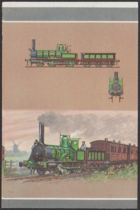 Nukufetau 3rd Series 5c 1859 ECR Class Y 2-4-0 Locomotive Stamp All Colors Stage Color Proof