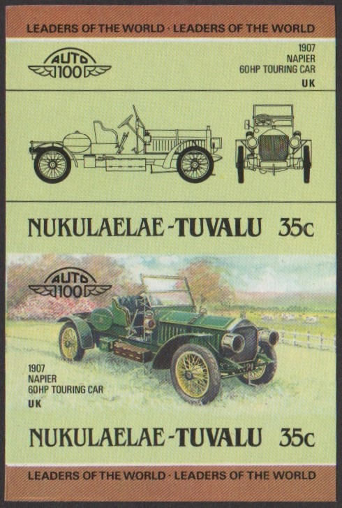 Nukulaelae 1st Series 35c 1907 Napier 60HP Touring Car Automobile Stamp Final Stage Color Proof