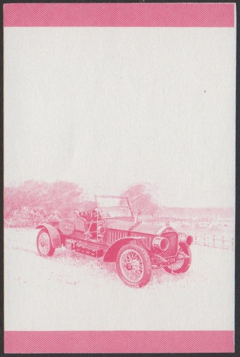 Nukulaelae 1st Series 35c 1907 Napier 60HP Touring Car Automobile Stamp Red Stage Color Proof