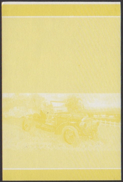 Nukulaelae 1st Series 35c 1907 Napier 60HP Touring Car Automobile Stamp Yellow Stage Color Proof