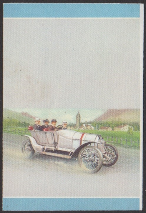 Nukulaelae 1st Series 50c 1910 Austro-Daimler Prince Henry Automobile Stamp All Colors Stage Color Proof