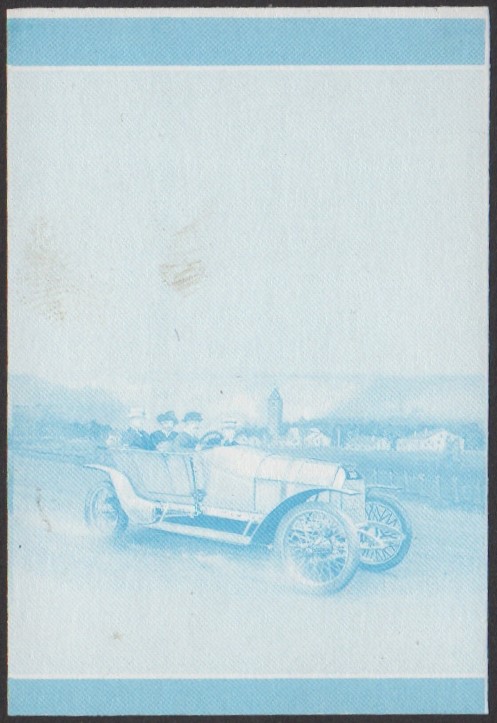 Nukulaelae 1st Series 50c 1910 Austro-Daimler Prince Henry Automobile Stamp Blue Stage Color Proof