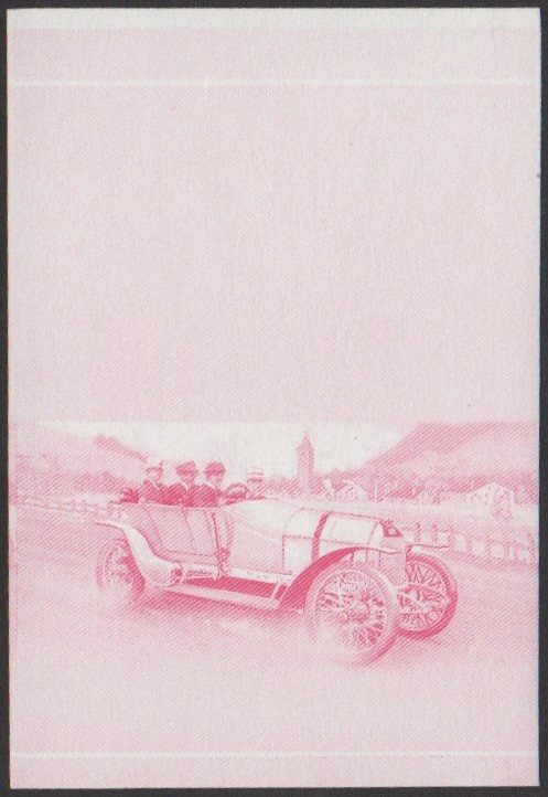 Nukulaelae 1st Series 50c 1910 Austro-Daimler Prince Henry Automobile Stamp Red Stage Color Proof