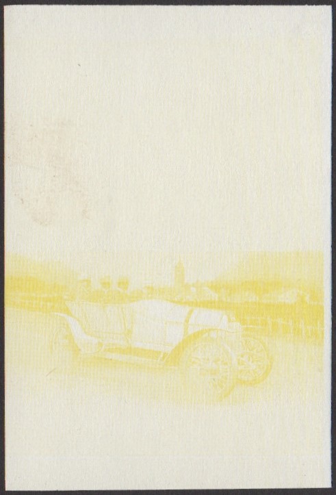 Nukulaelae 1st Series 50c 1910 Austro-Daimler Prince Henry Automobile Stamp Yellow Stage Color Proof