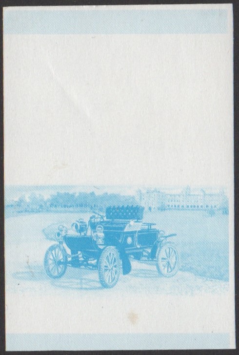 Nukulaelae 1st Series 70c 1901 Oldsmobile Curved Dash Buckboard Automobile Stamp Blue Stage Color Proof