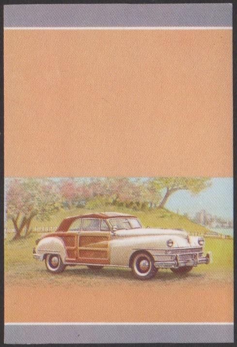 Nukulaelae 2nd Series $1.00 1948 Chrysler Town & Country Automobile Stamp All Colors Stage Color Proof