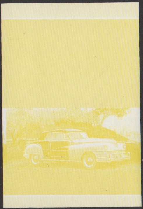Nukulaelae 2nd Series $1.00 1948 Chrysler Town & Country Automobile Stamp Yellow Stage Color Proof