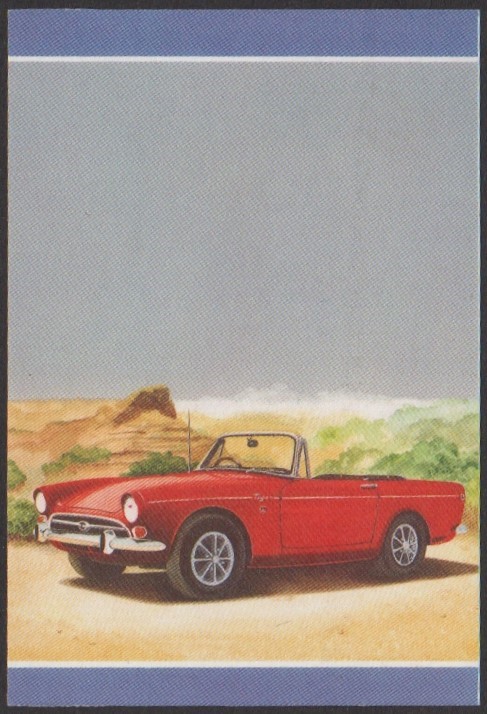 Nukulaelae 2nd Series 25c 1965 Sunbeam Tiger Automobile Stamp All Colors Stage Color Proof